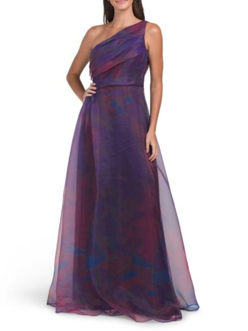 RENE BY RENE RUIZ One Shoulder Organza Gown